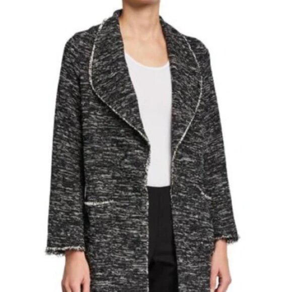 Max Studio Sweaters - Max Studio Size 3X Dark Gray Knit Open Front Draped Cardigan Preppy Office